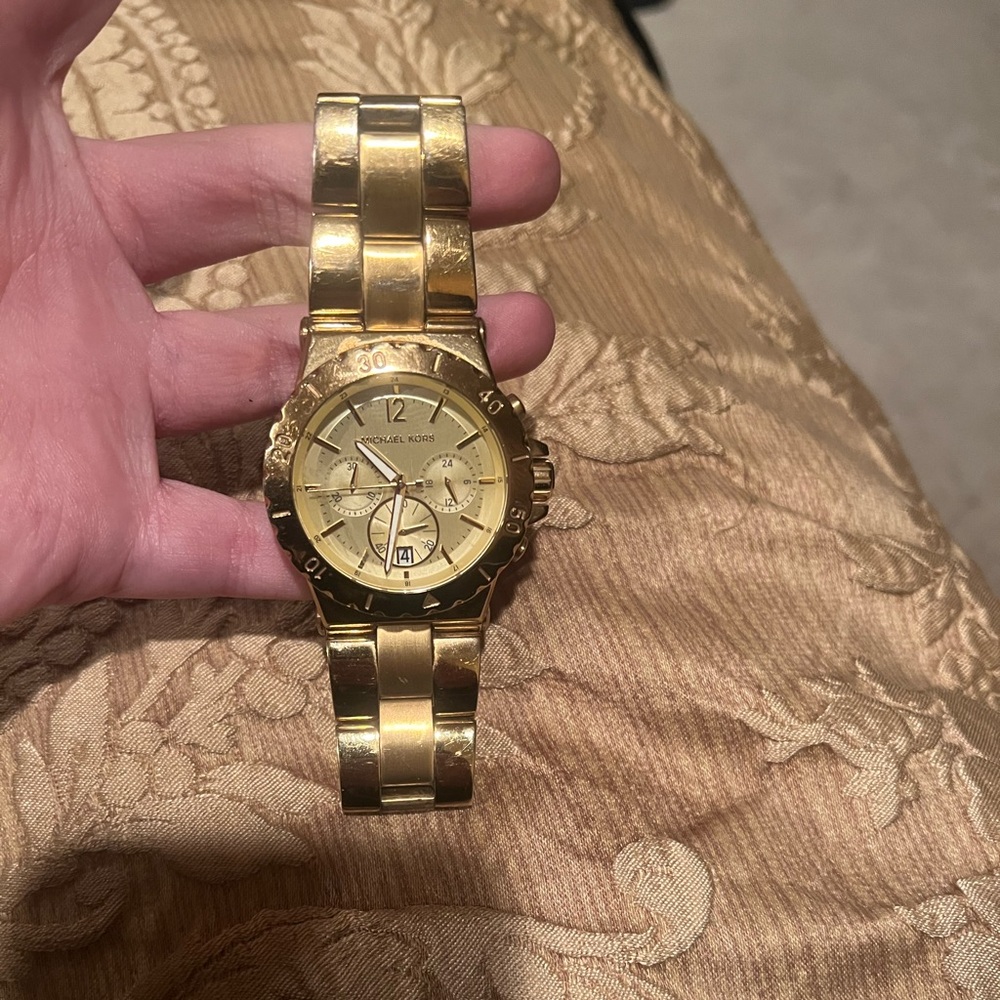 Michael Kors MK5313 ‎Unisex Gold Stainless Steel Analog Dial Watch - Picture 3 of 6